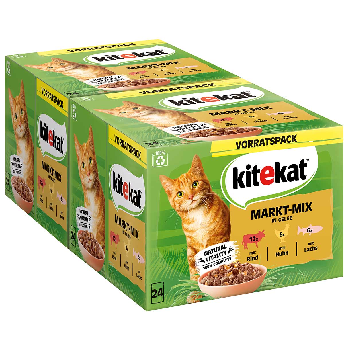 Kitekat multipack market mix v želé 24 × 85 g