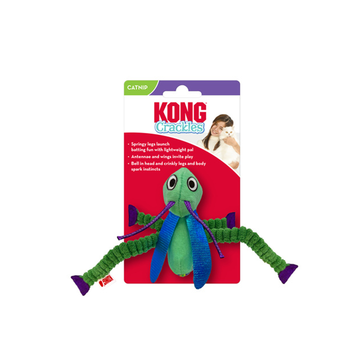 KONG Crackles luční koník s kočičí mátou