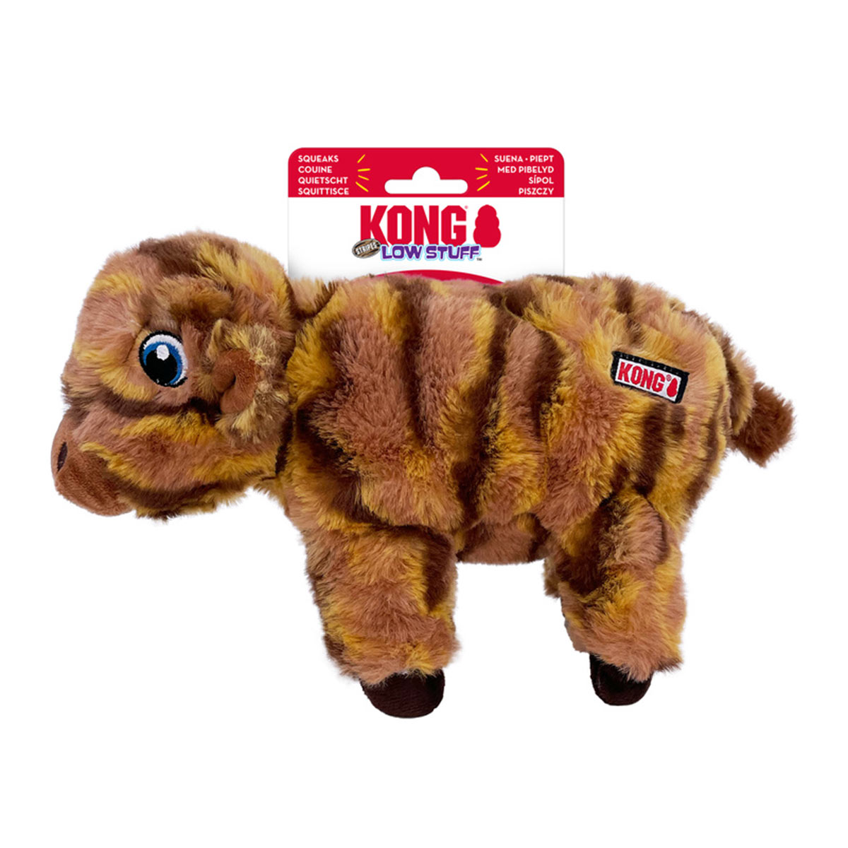 KONG low stuff stripes kráva hračka pro psy M