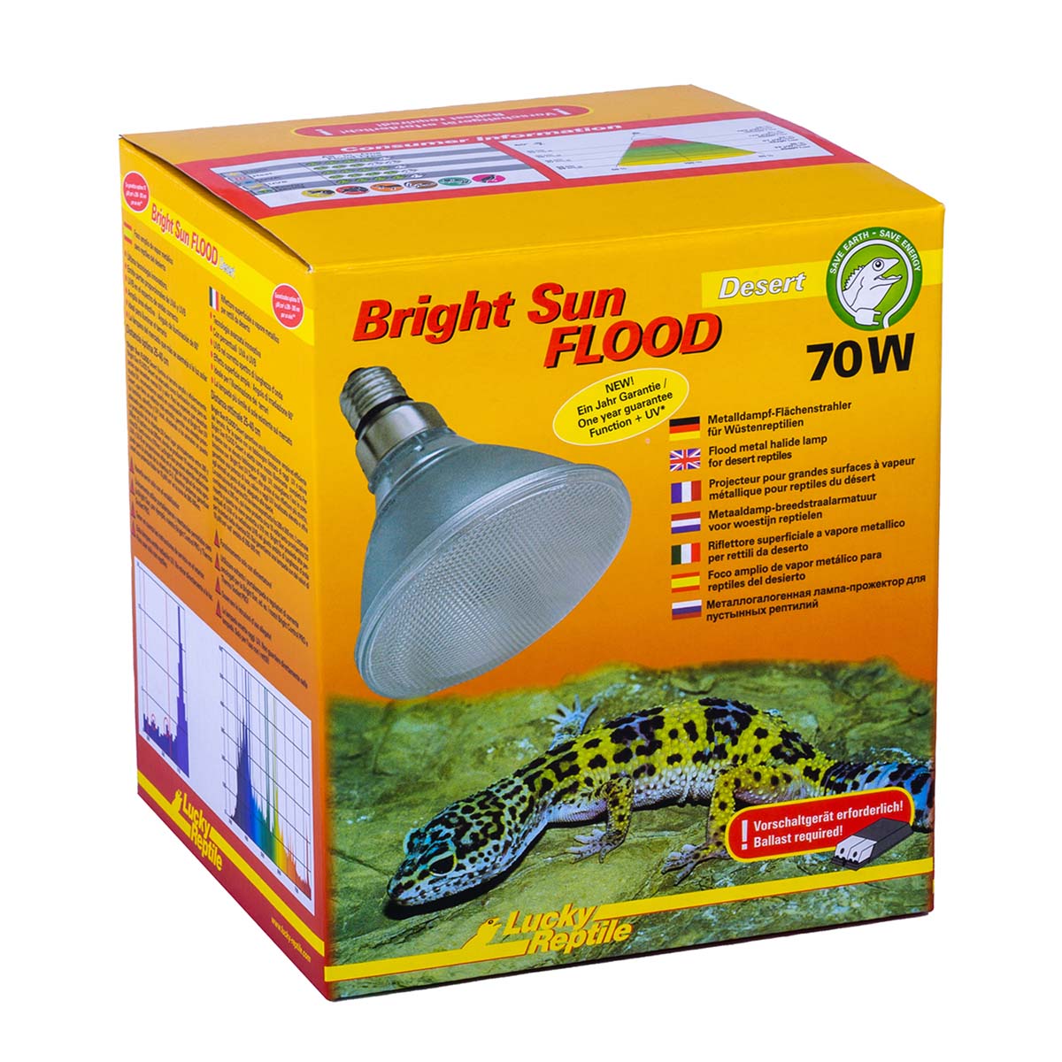 Lucky Reptile Bright Sun FLOOD Desert 70 W
