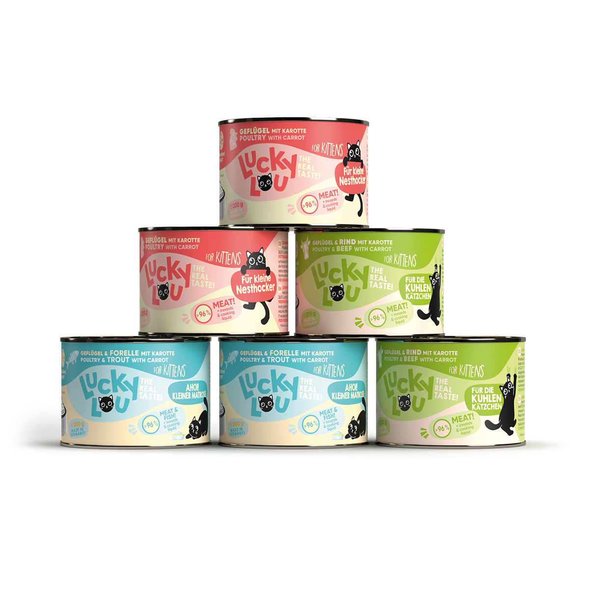 Lucky Lou Lifestage Kitten multipack 6 × 200 g