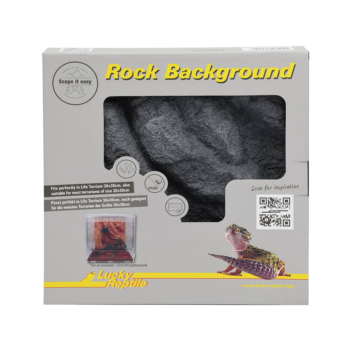 Lucky Reptile zadní stěna Rock Background Basalt Grey