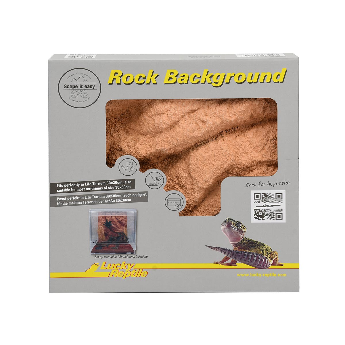 Lucky Reptile zadní stěna Rock Background Outback Red