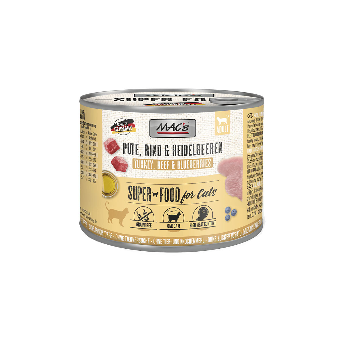 MAC's Cat s masovým menu – krůta a borůvky