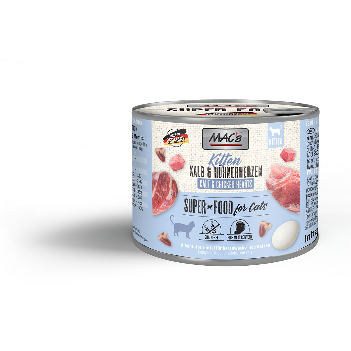 MAC‘s CAT Kitten, Telecí maso a kuřecí srdíčka