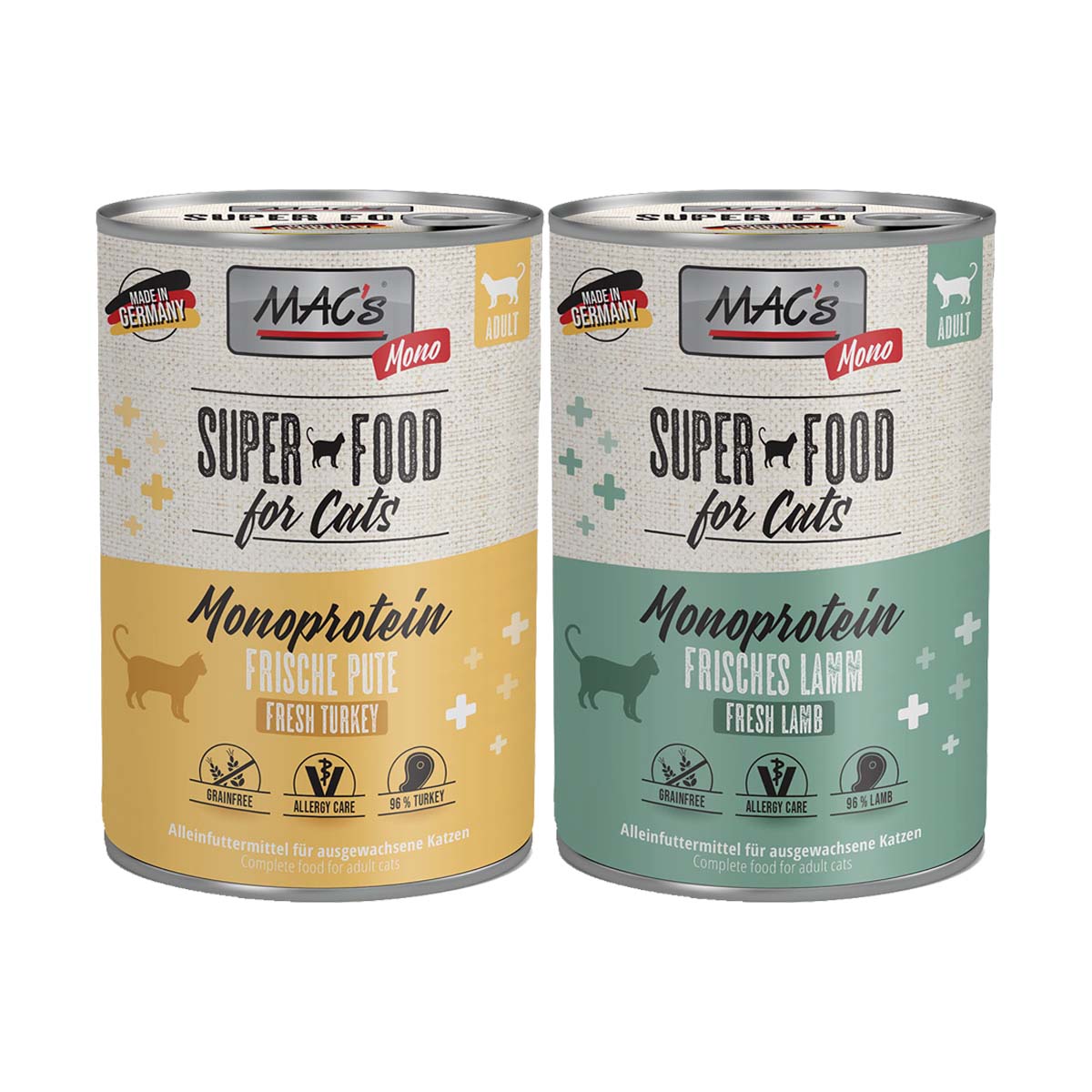 MAC's Cat Sensitive 24× 400 g, variace chutí