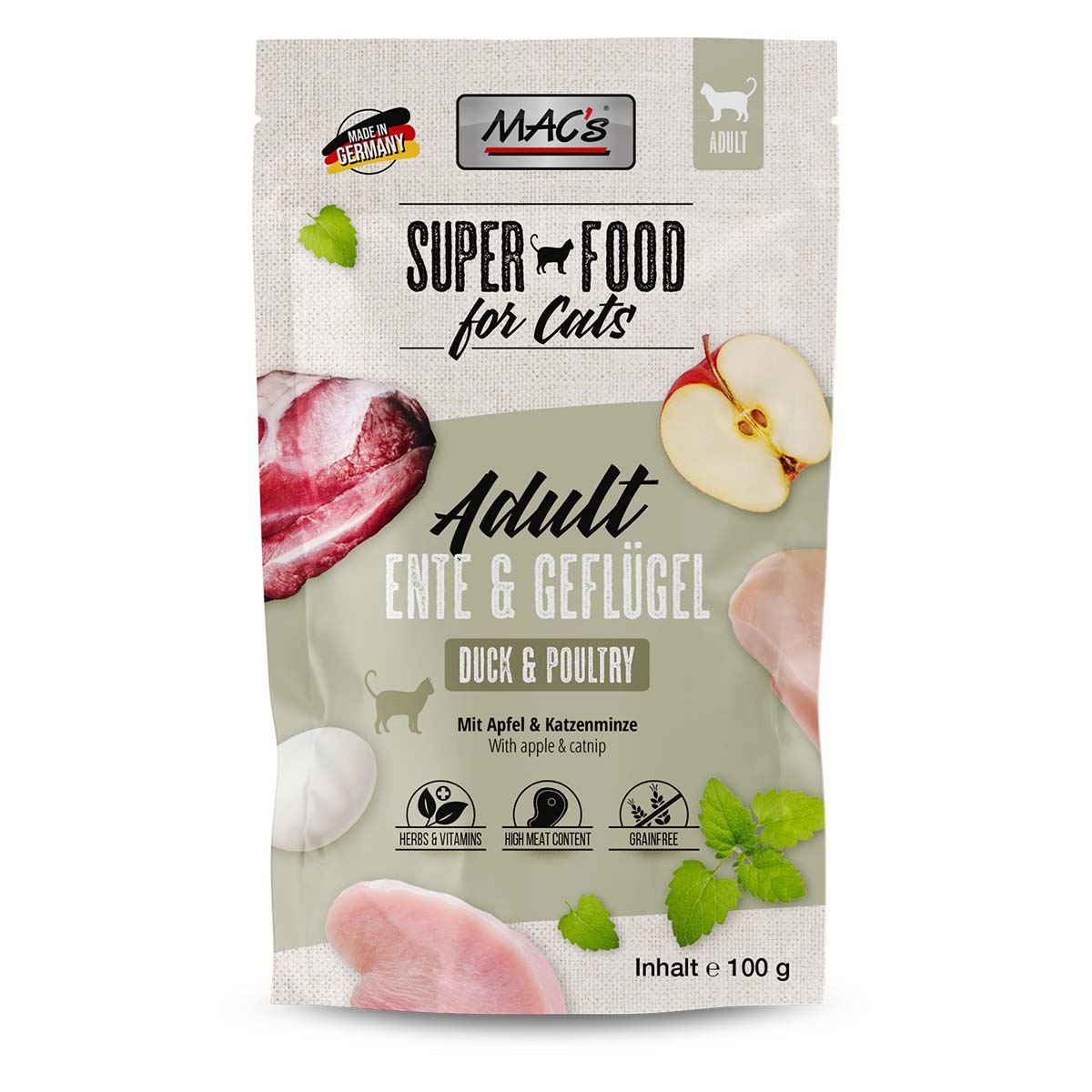 MAC’s Cat kachna, drůbež a jablko