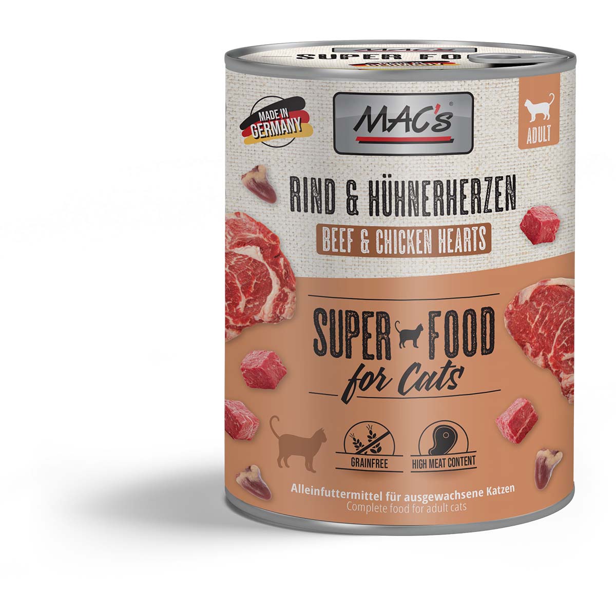 MAC’s Cat s hovězím masem a kuřecími srdci