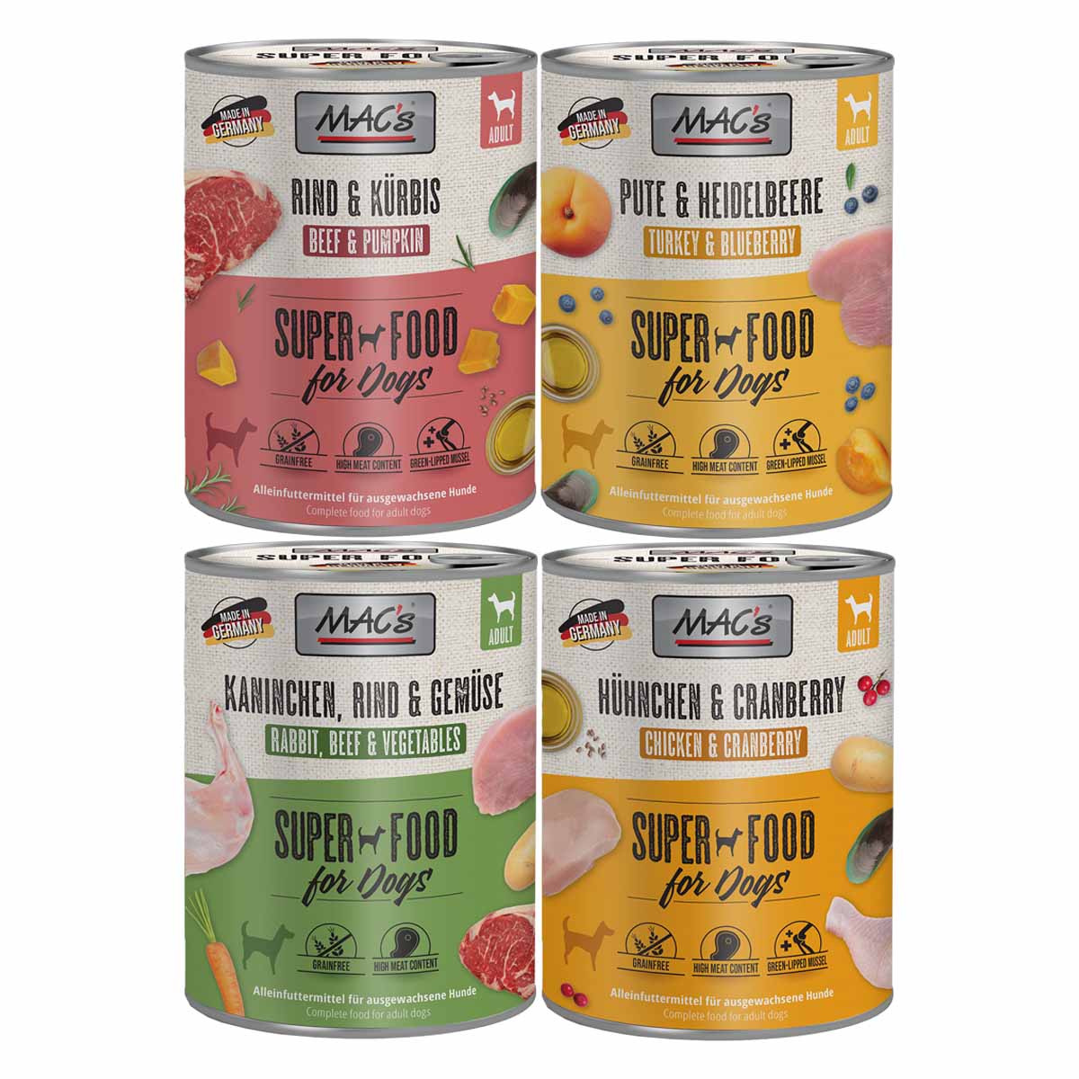 MAC’s Dog, 24 × 800 g, variace chutí