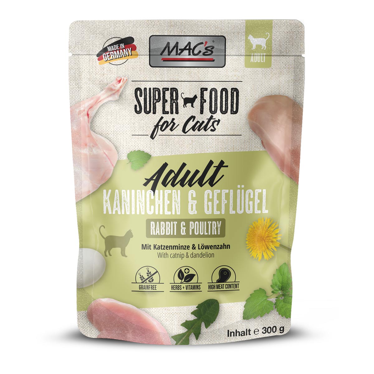 MAC's Cat Pouch králík a drůbež
