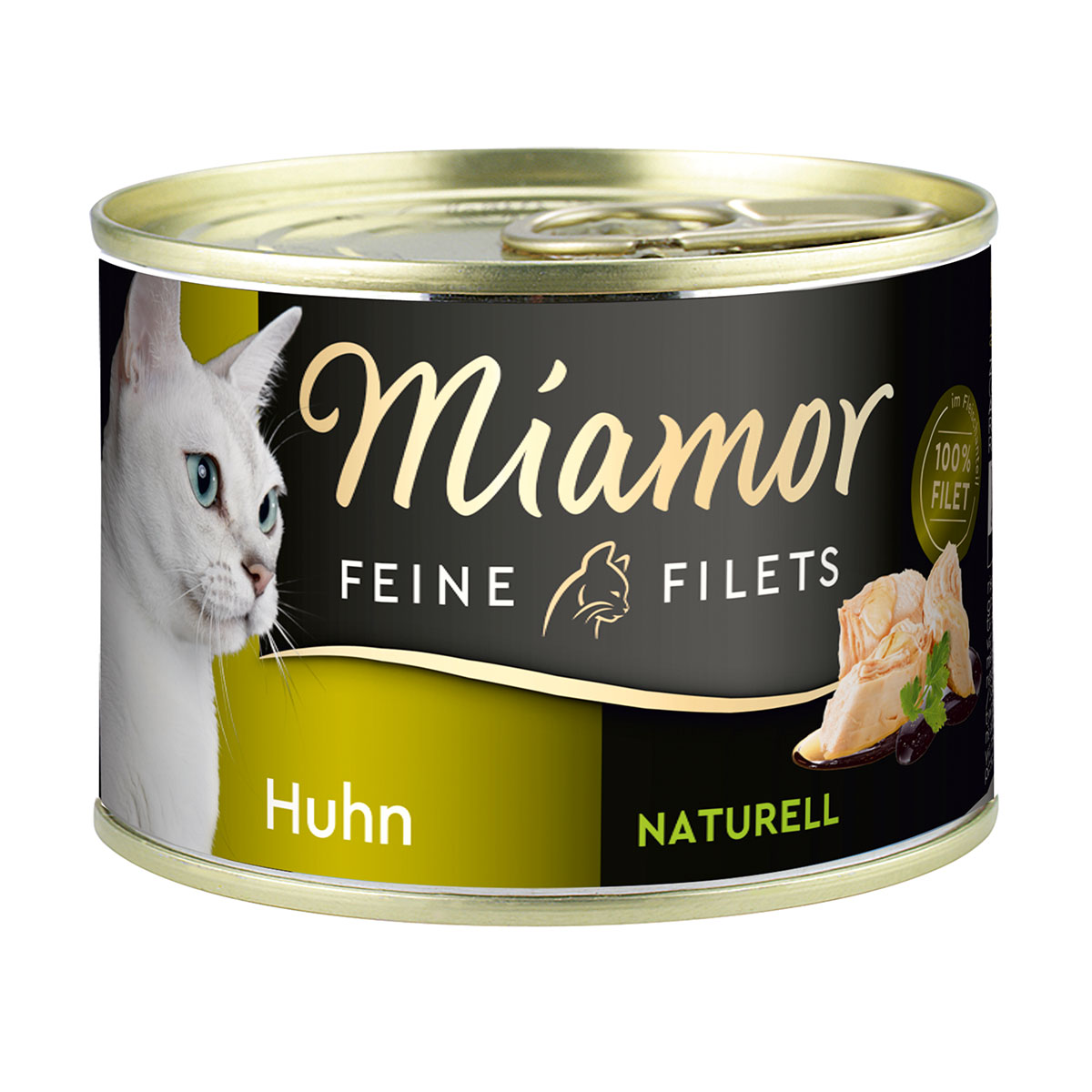 Miamor Feine Filets Naturelle, kuřecí maso, 156g plechovka