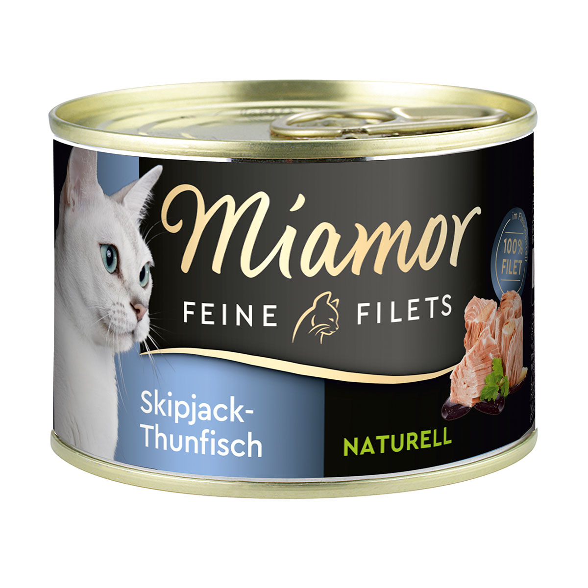 Miamor Feine Filets Naturelle, skipjack - tuňák, 156g plechovka