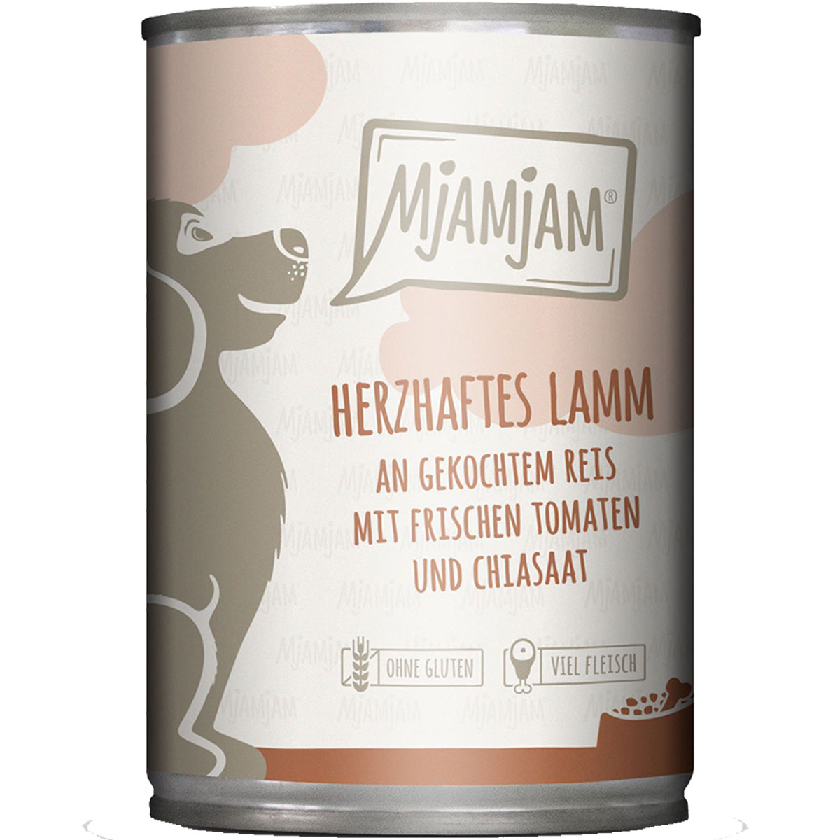 MjAMjAM výživné jehněčí maso na vařené rýži s čerstvými rajčaty