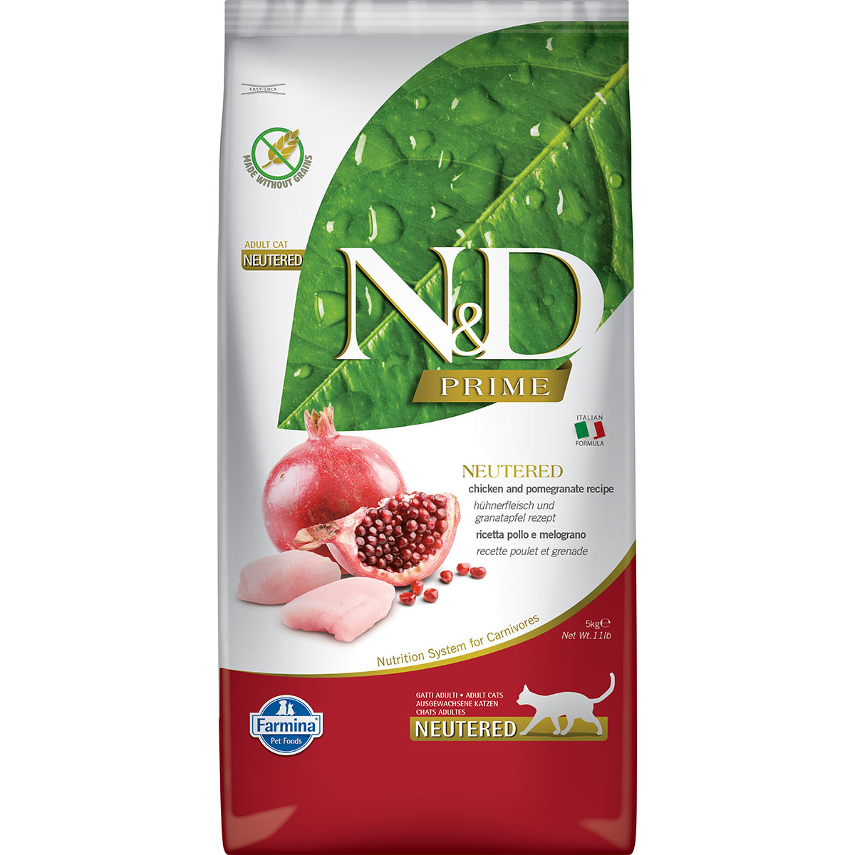 N&D kuřecí a granátové jablko pro kastrované kočky, bez obilovin