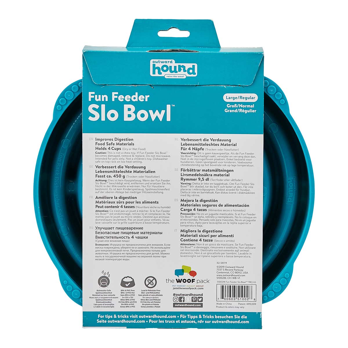 Fun Feeder Slo Bowl Anti Schling Drop Turquoise