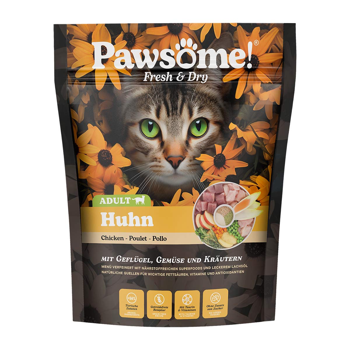 Pawsome fresh &amp; dry adult kuře 750 g