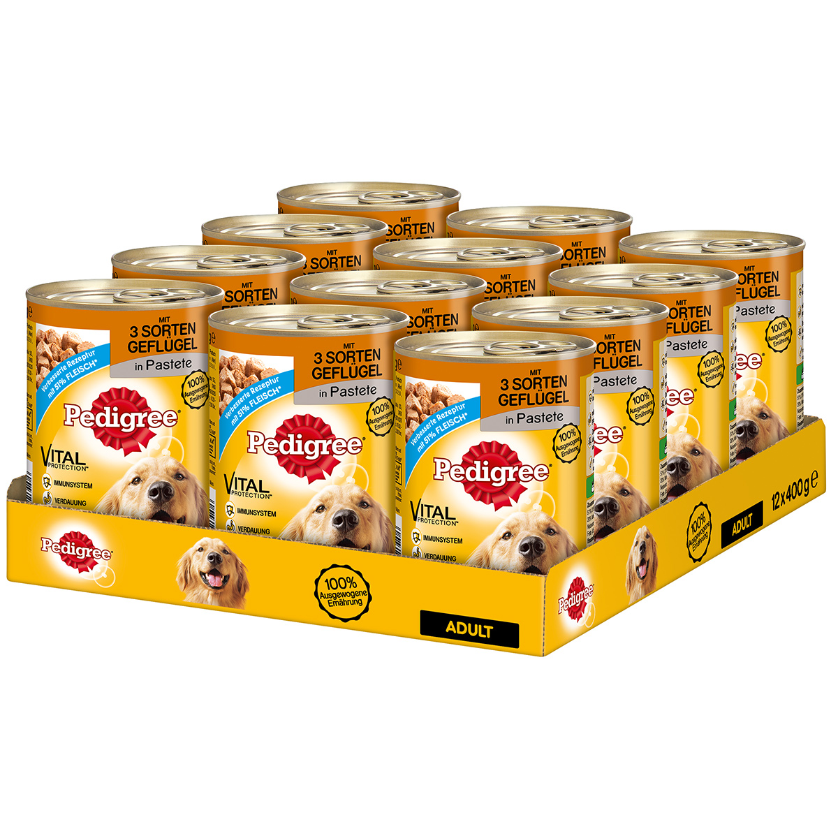 Pedigree se 3 druhy drůbežího masa v paštice