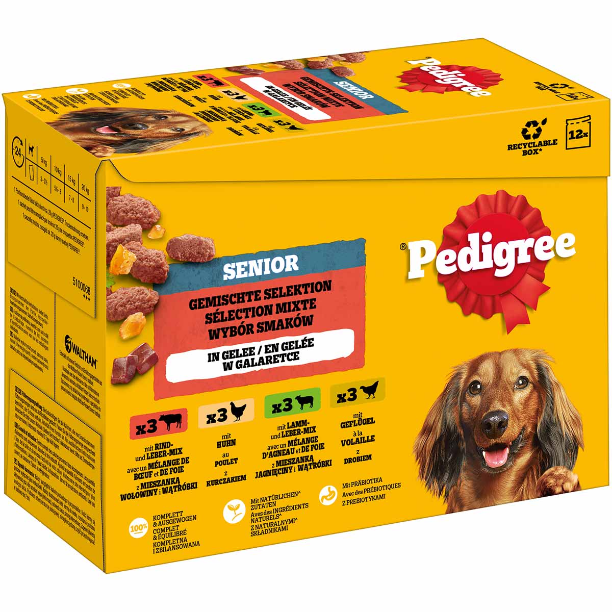 Pedigree senior smíšený výběr v želé