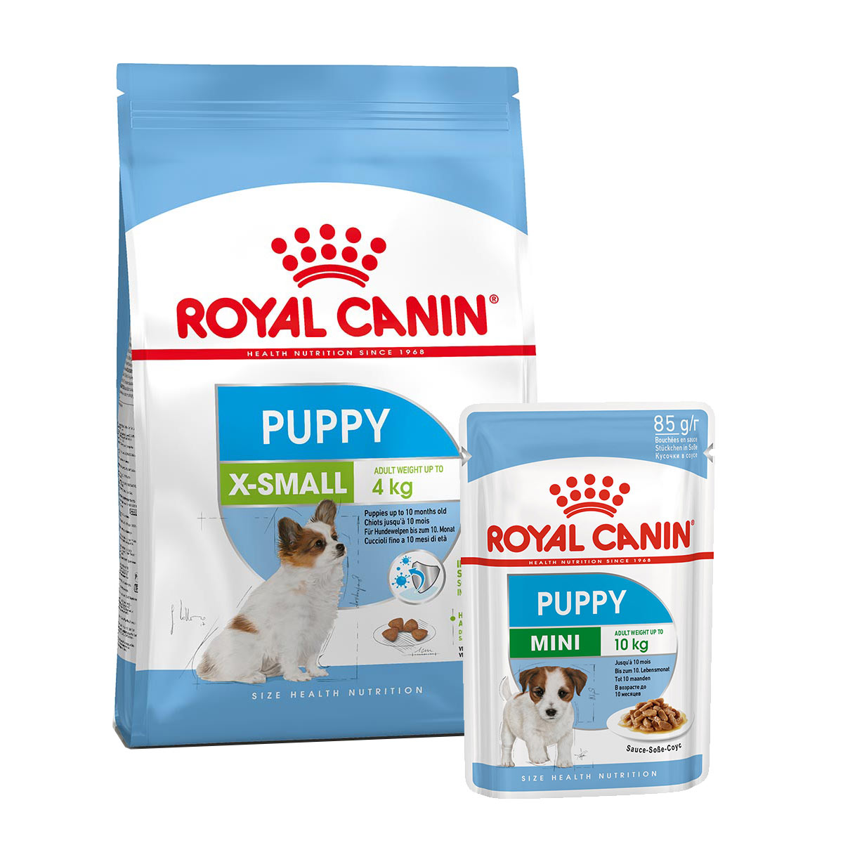 ROYAL CANIN X-Small Puppy 1,5 kg + Mini Puppy v omáčce 12× 85 g