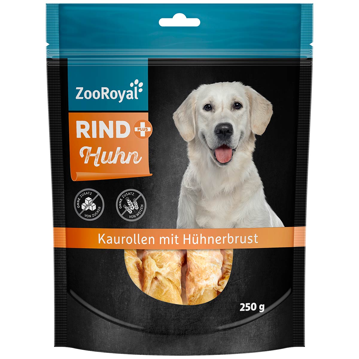 ZooRoyal hovězí + žvýkací rolky s kuřecími prsy