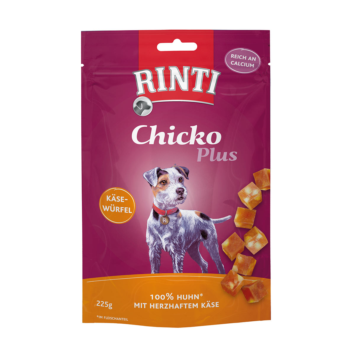 RINTI Chicko Plus, Sýrové kostky s kuřecím masem
