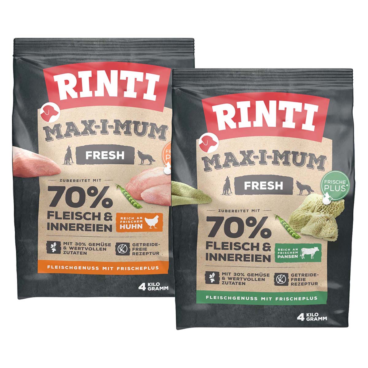 Rinti Max-i-Mum variace chutí s kuřecím masem a dršťkami