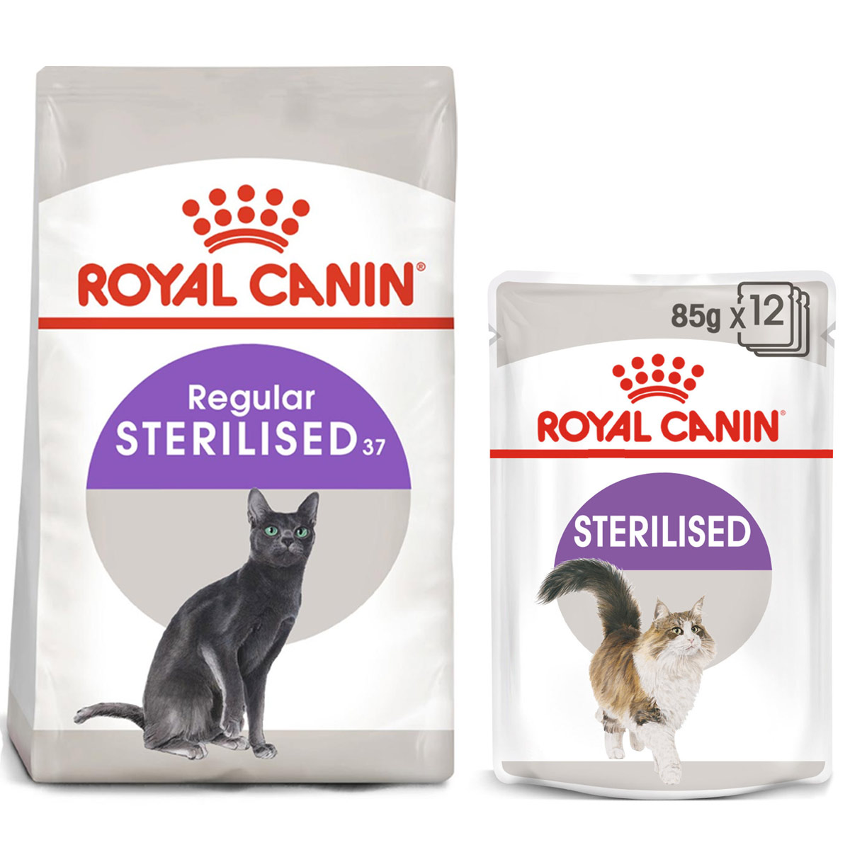 ROYAL CANIN STERILISED granule 2 kg + STERILISED Mousse 12× 85 g