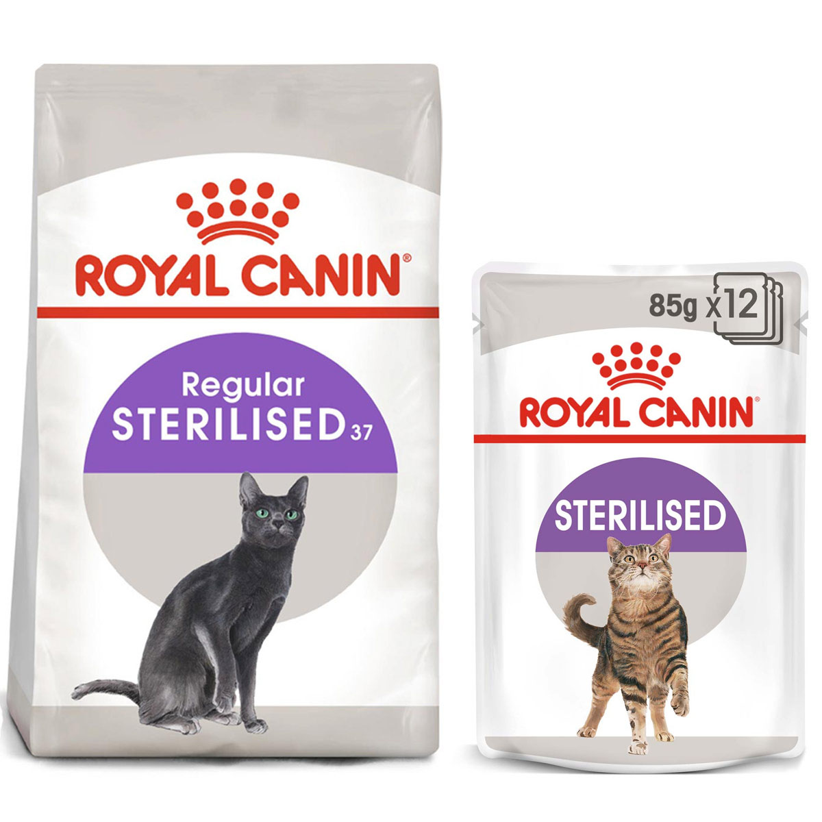 ROYAL CANIN STERILISED granule 2 kg + STERILISED Mousse 12× 85 g