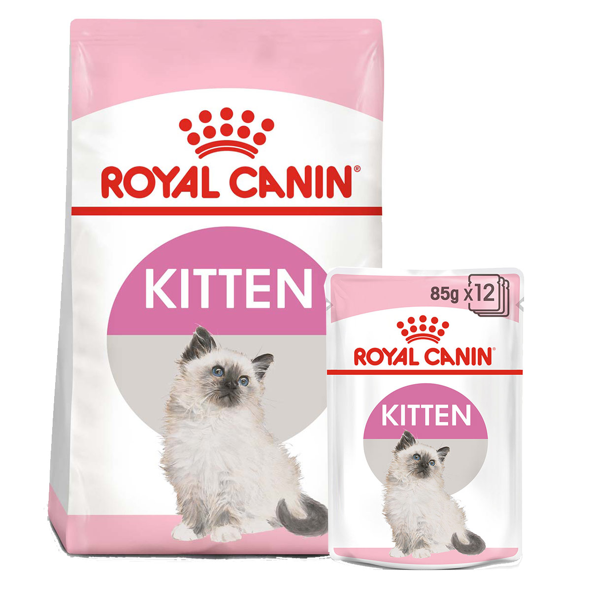ROYAL CANIN KITTEN granule 2 kg + kapsičky v omáčce 12× 85 g