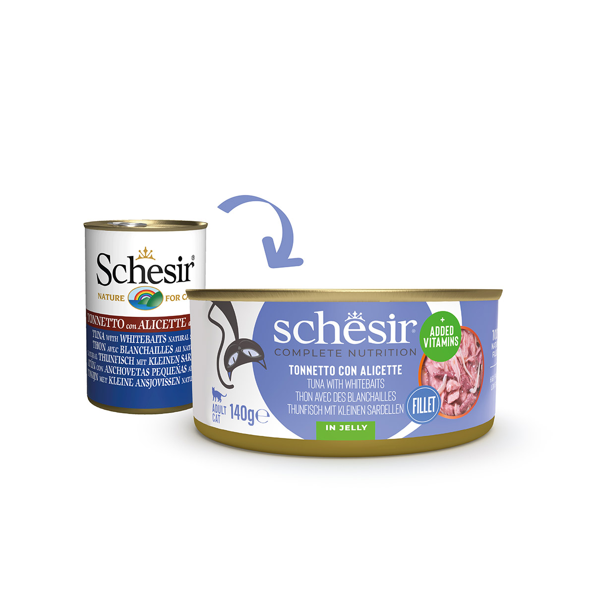 Schesir Cat Complete tuňák se sardelemi v želé