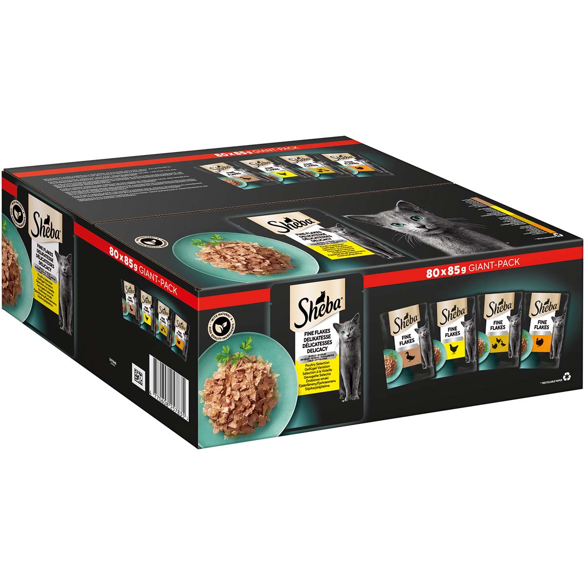 Sheba giant pack drůbeží variace v želé 80x85 g