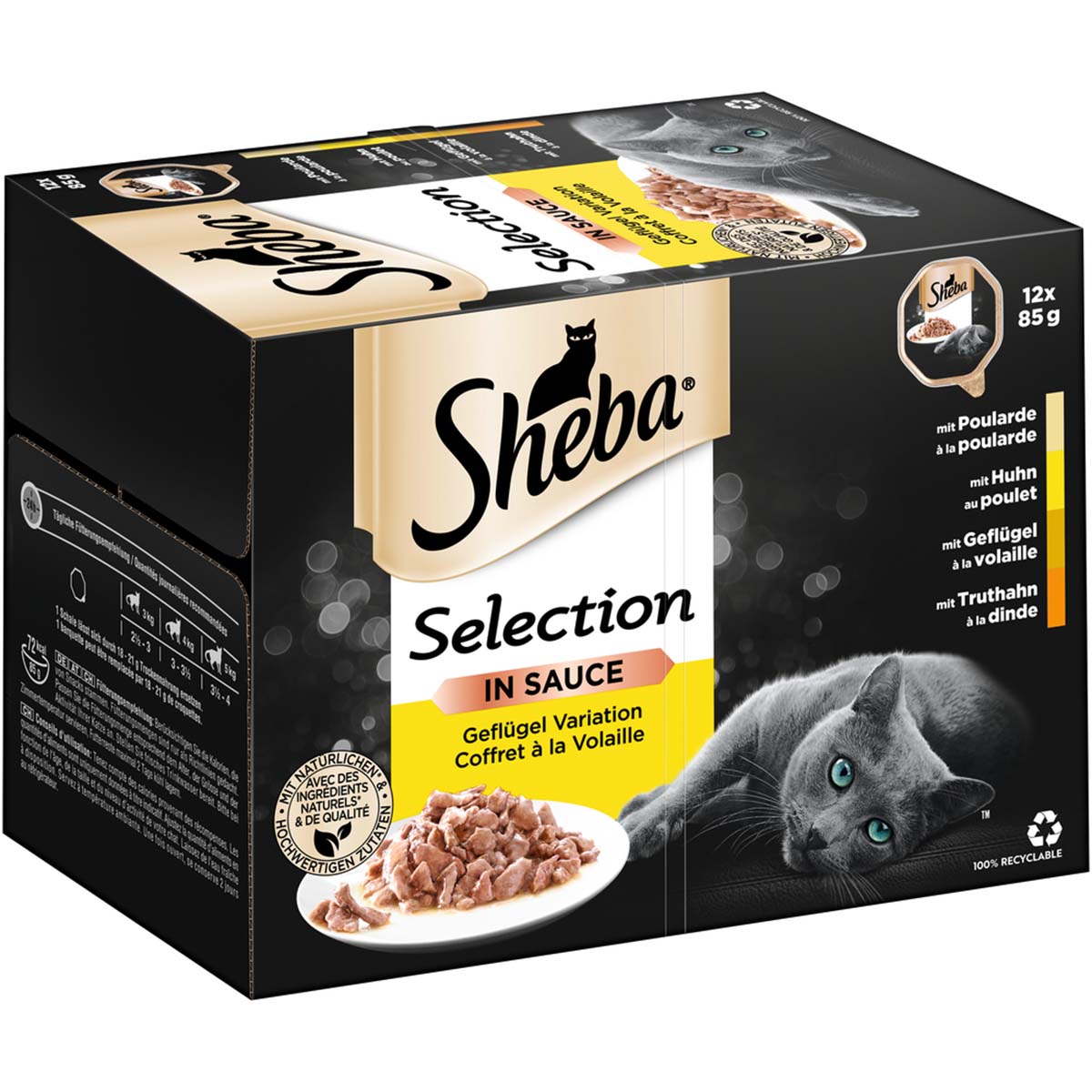 sheba selection in sauce schale multipack 12x85g 1