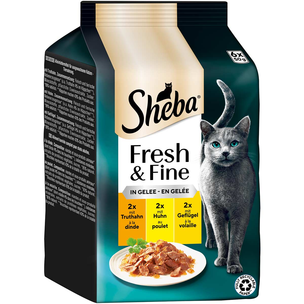 Sheba Fresh &amp; Fine želé krůta, kuře &amp; drůbež