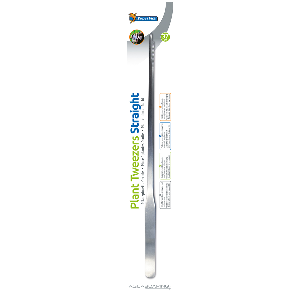 SuperFish Nerezová rostlinná pinzeta rovná