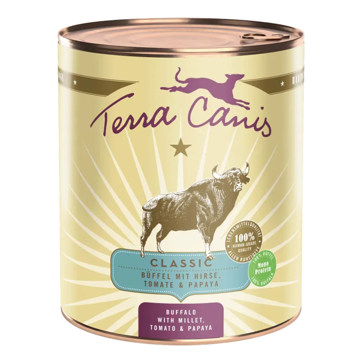 Terra Canis CLASSIC – buvol s jáhlami, rajčaty a papájou