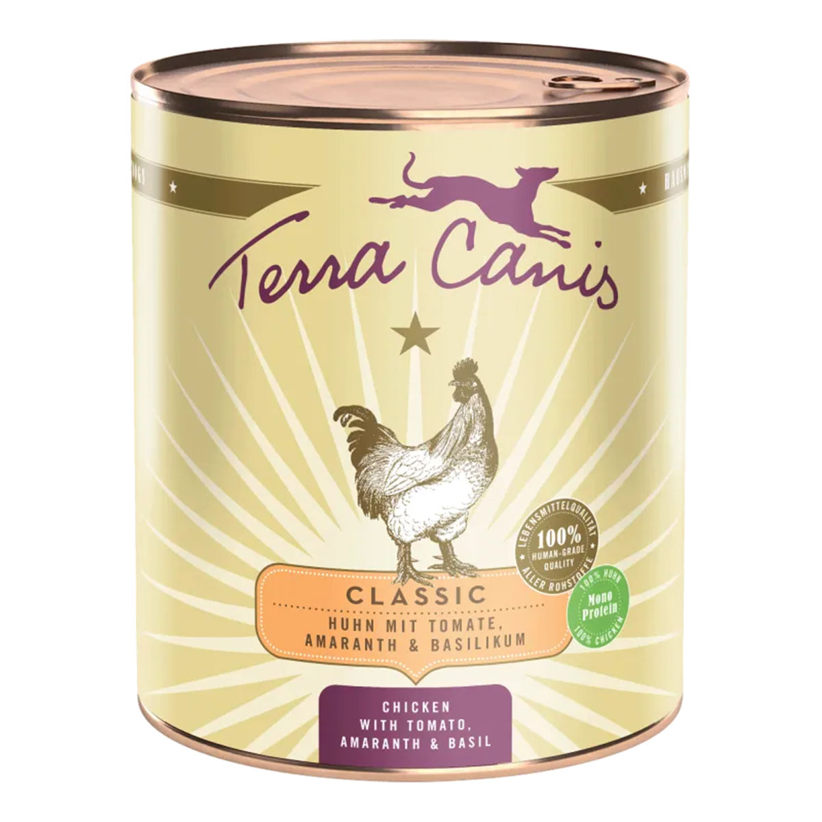 Terra Canis s kuřecím masem, amarantem, rajčaty a bazalkou, 800 g
