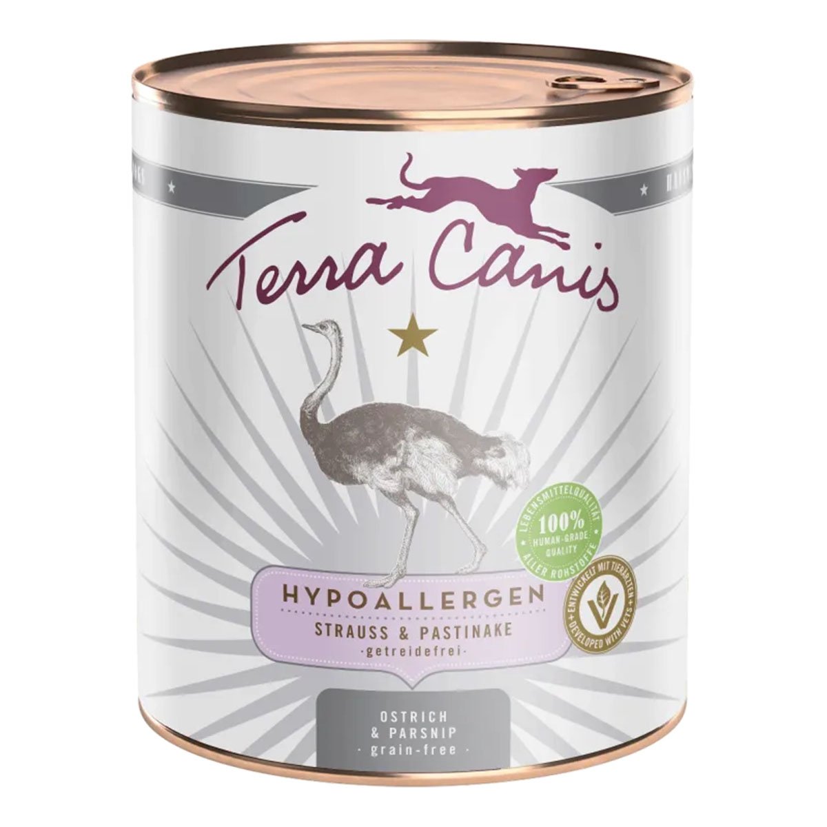 Terra Canis HYPOALLERGEN – pštrosí maso s pastiňákem, bez přídavku obilovin