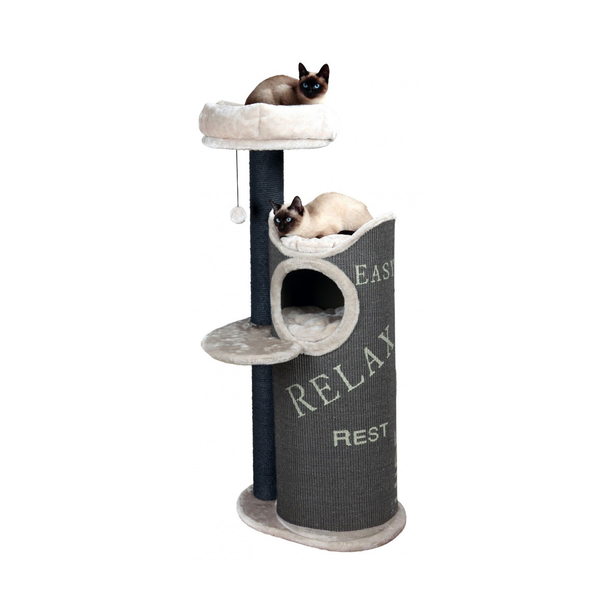 Trixie odpočívadlo pro kočky Juana 134 cm – taupe / světle šedé