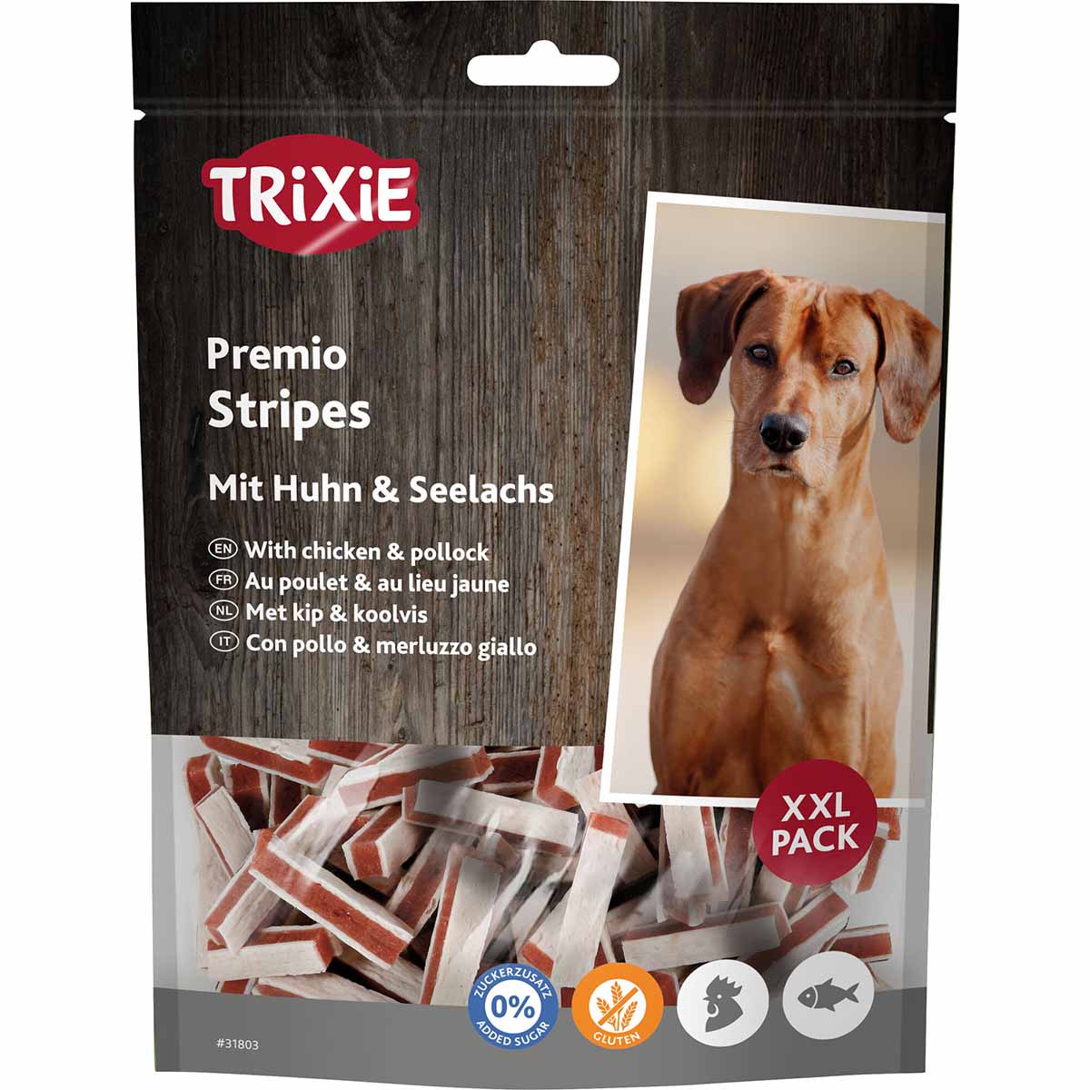 Trixie PREMIO Fish Chicken Stripes pamlsek pro psy, balení XXL