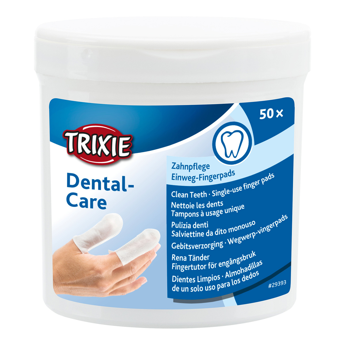 Trixie jednorázové návleky na prst pro péči o zuby 50 ks