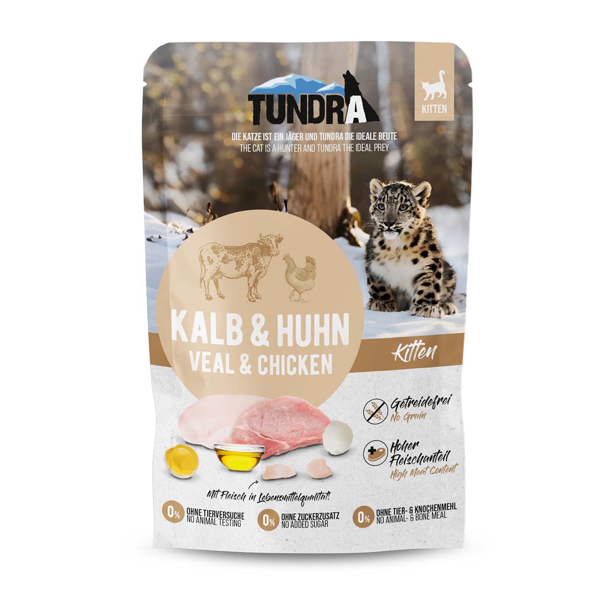 Tundra Cat Pouchpack Kitten telecí a kuřecí