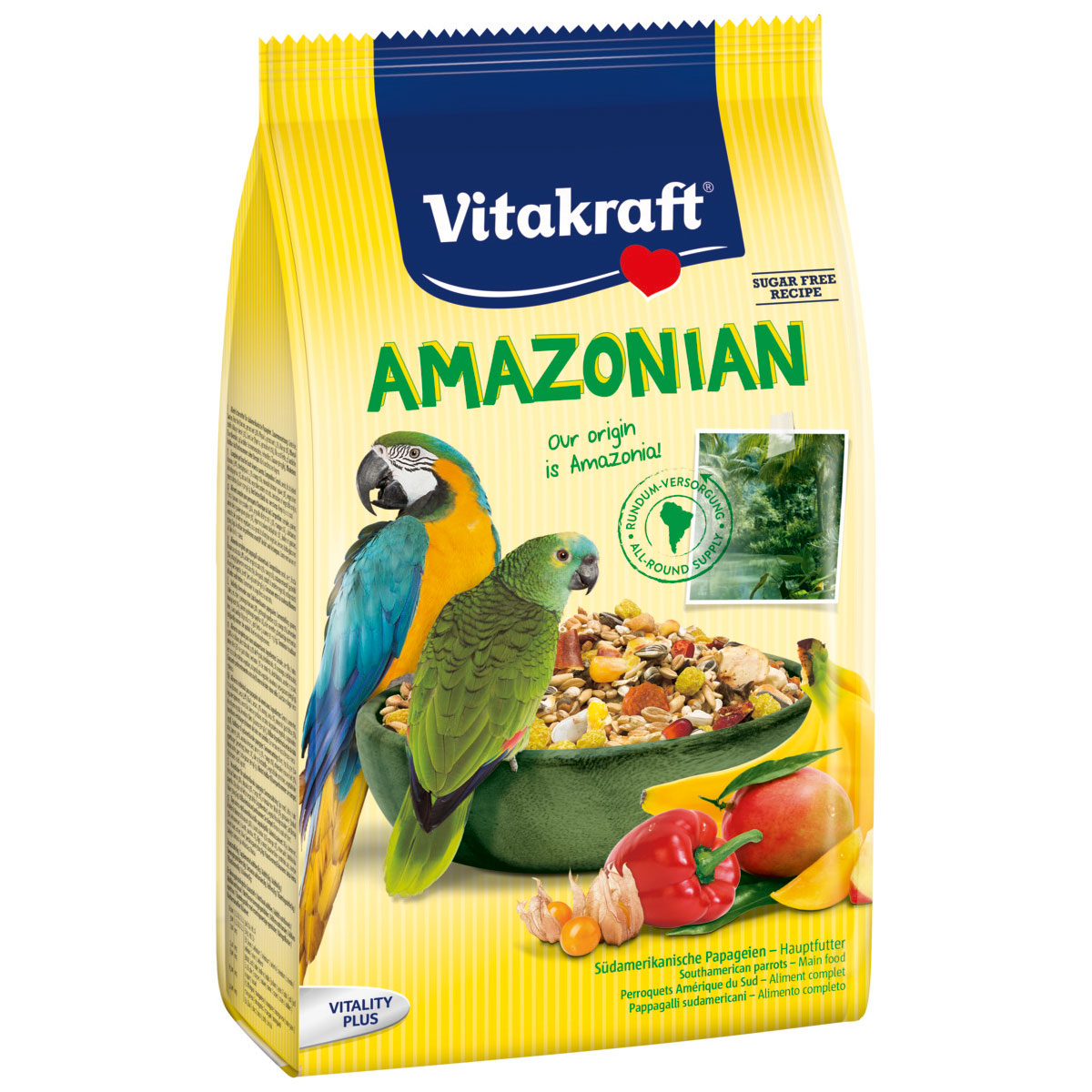 vitakraft amazonian hauptfutter fur sudamerikanische papageien 750g