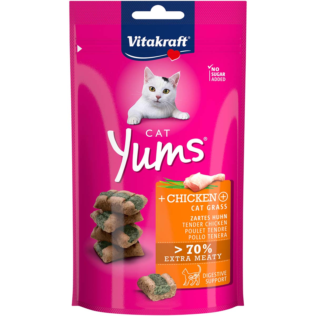 Vitakraft Cat Yums kuřecí maso a kočičí tráva