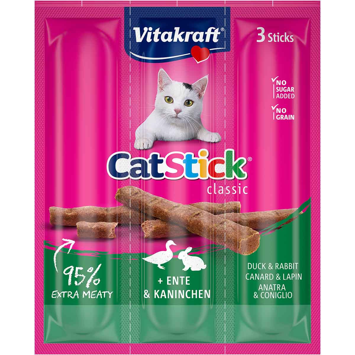 Vitakraft Cat-Stick mini kachna a králík