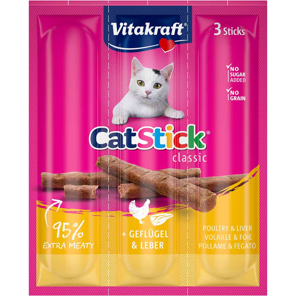Vitakraft Cat-Stick mini s drůbežím masem a játry