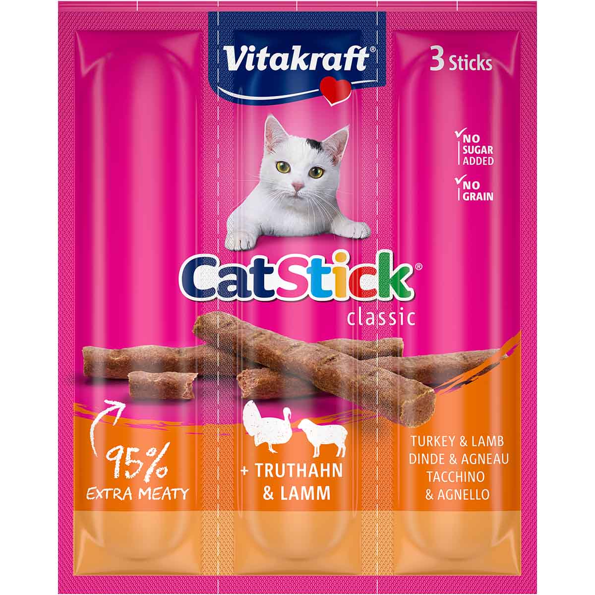 Vitakraft Cat tyčinka mini krocan a jehněčí