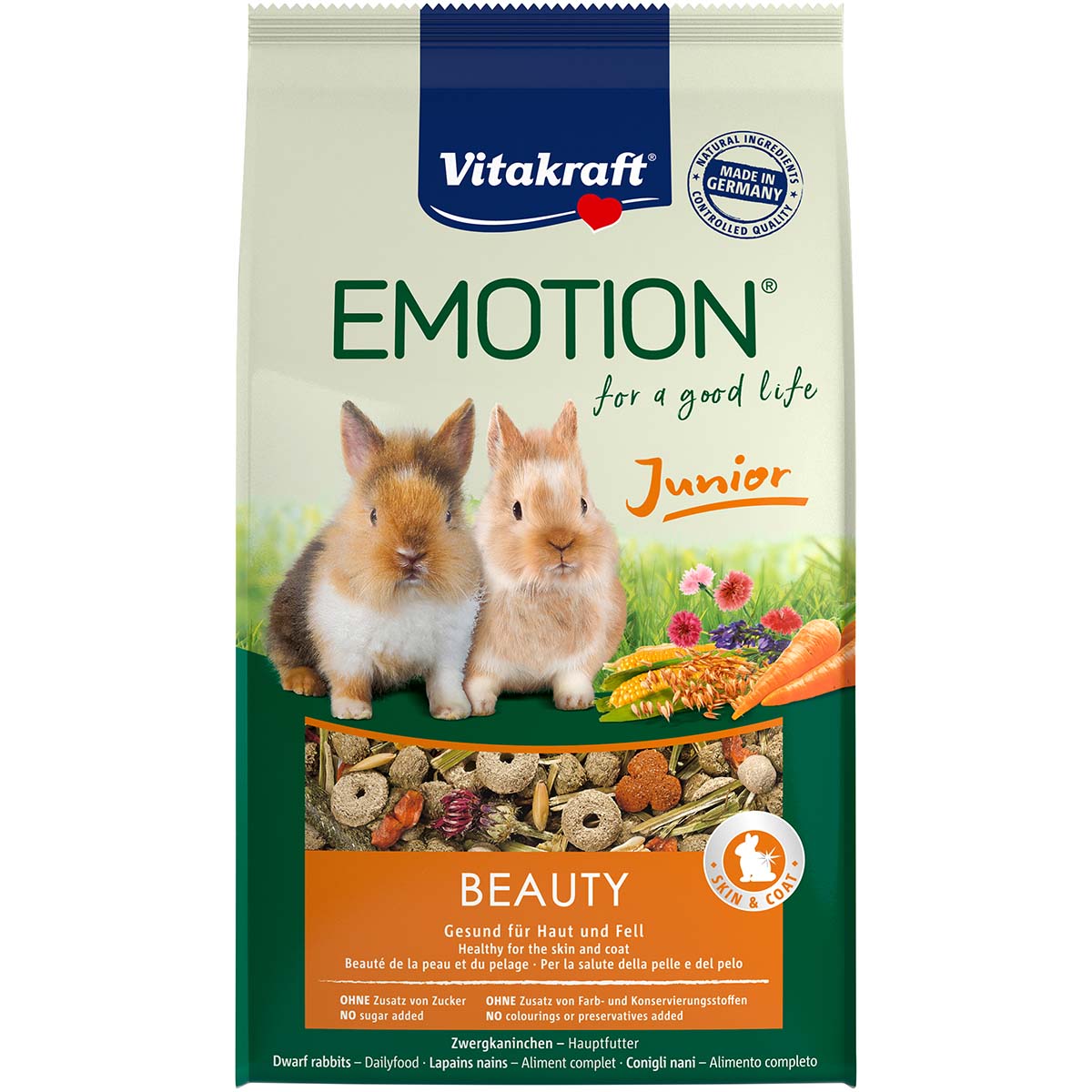 Vitakraft Emotion Beauty Selection Junior zakrslý králík 600 g