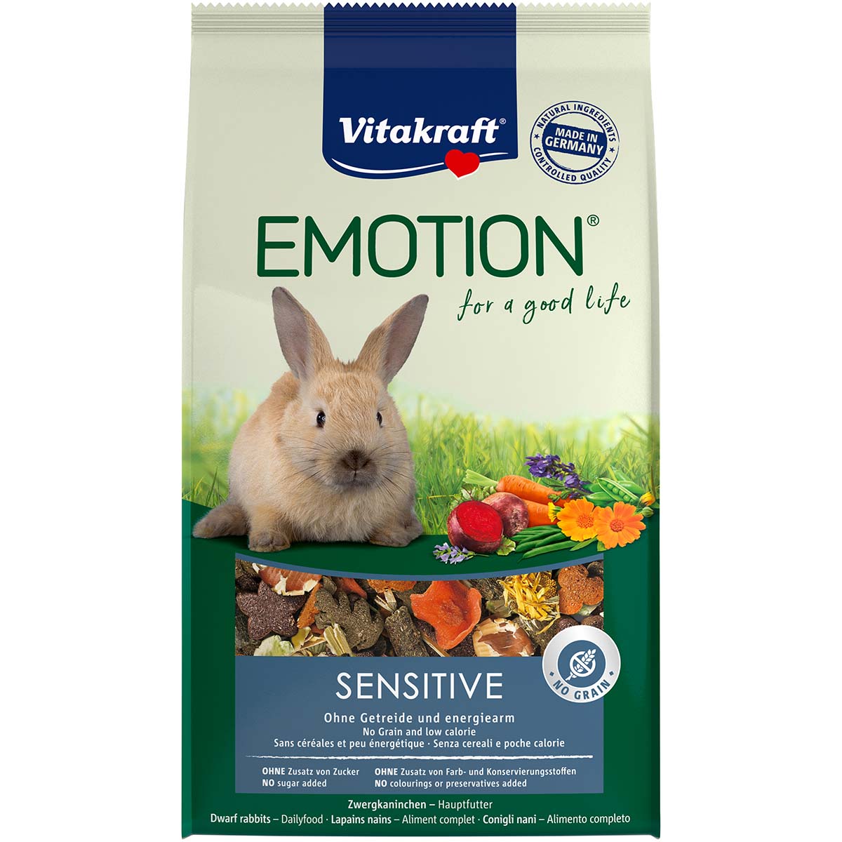 Vitakraft Emotion Sensitive Selection zakrslý králík, 600 g