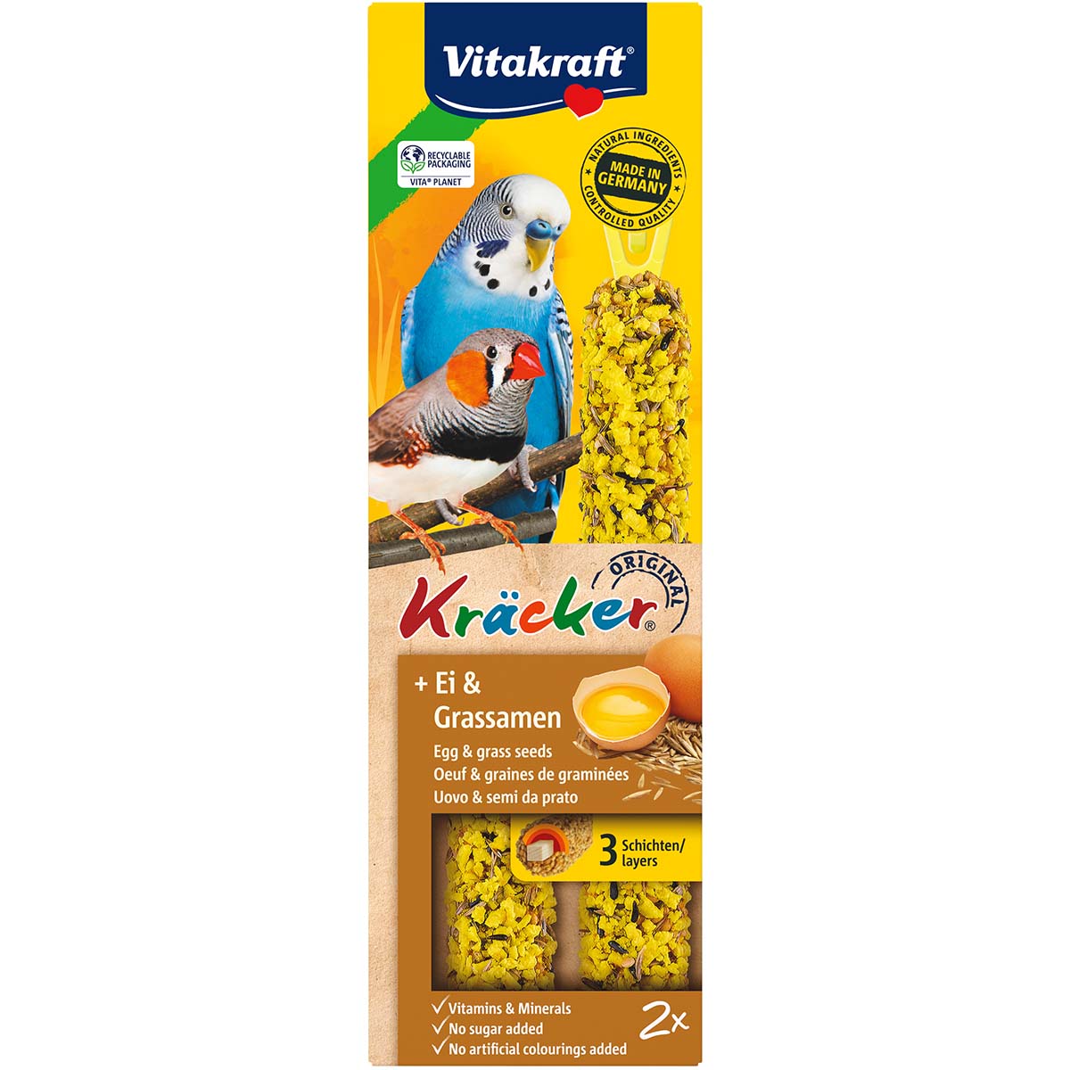 Vitakraft krekry s vejcem a travními semeny pro andulky