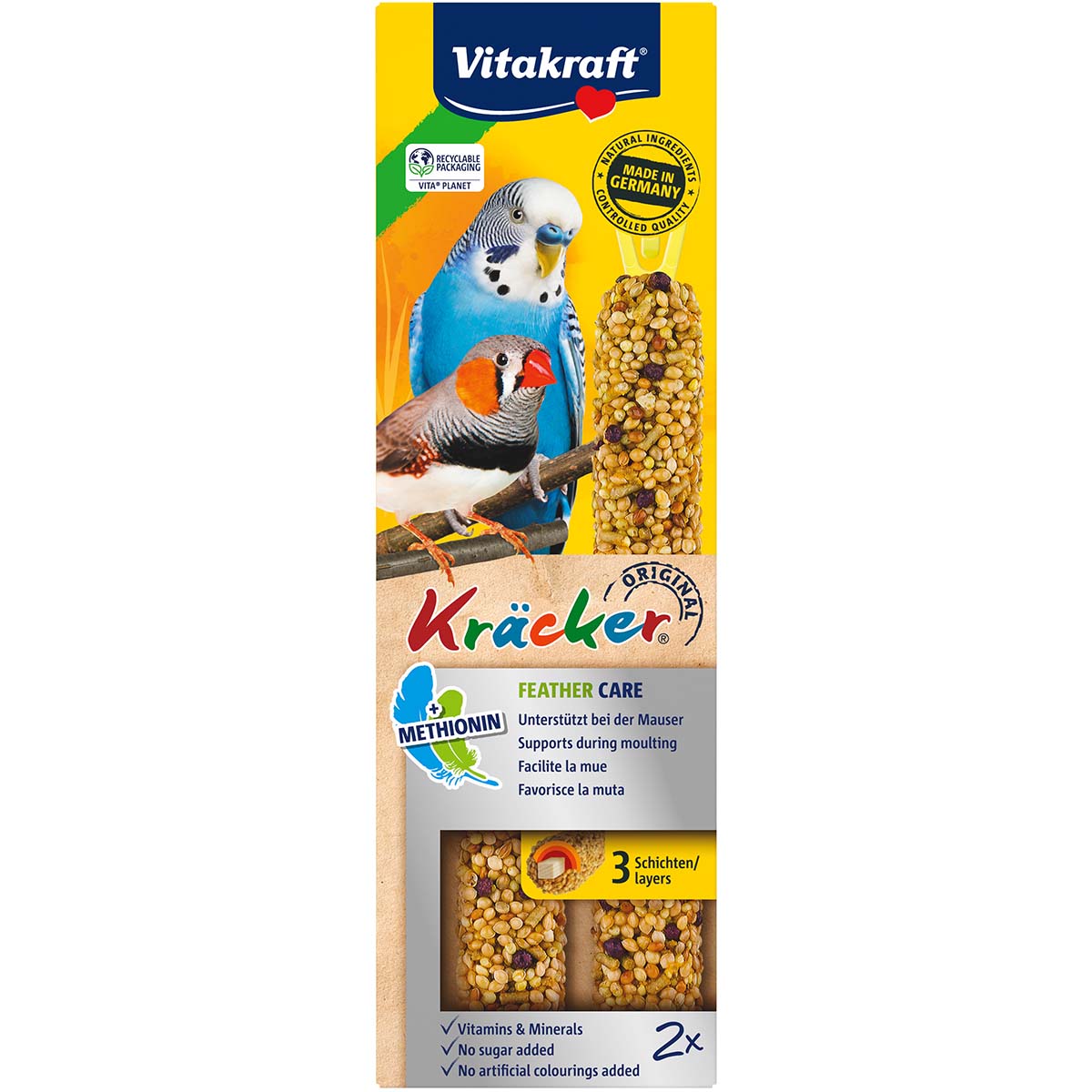 Vitakraft krekry Feather Care pro malé papoušky